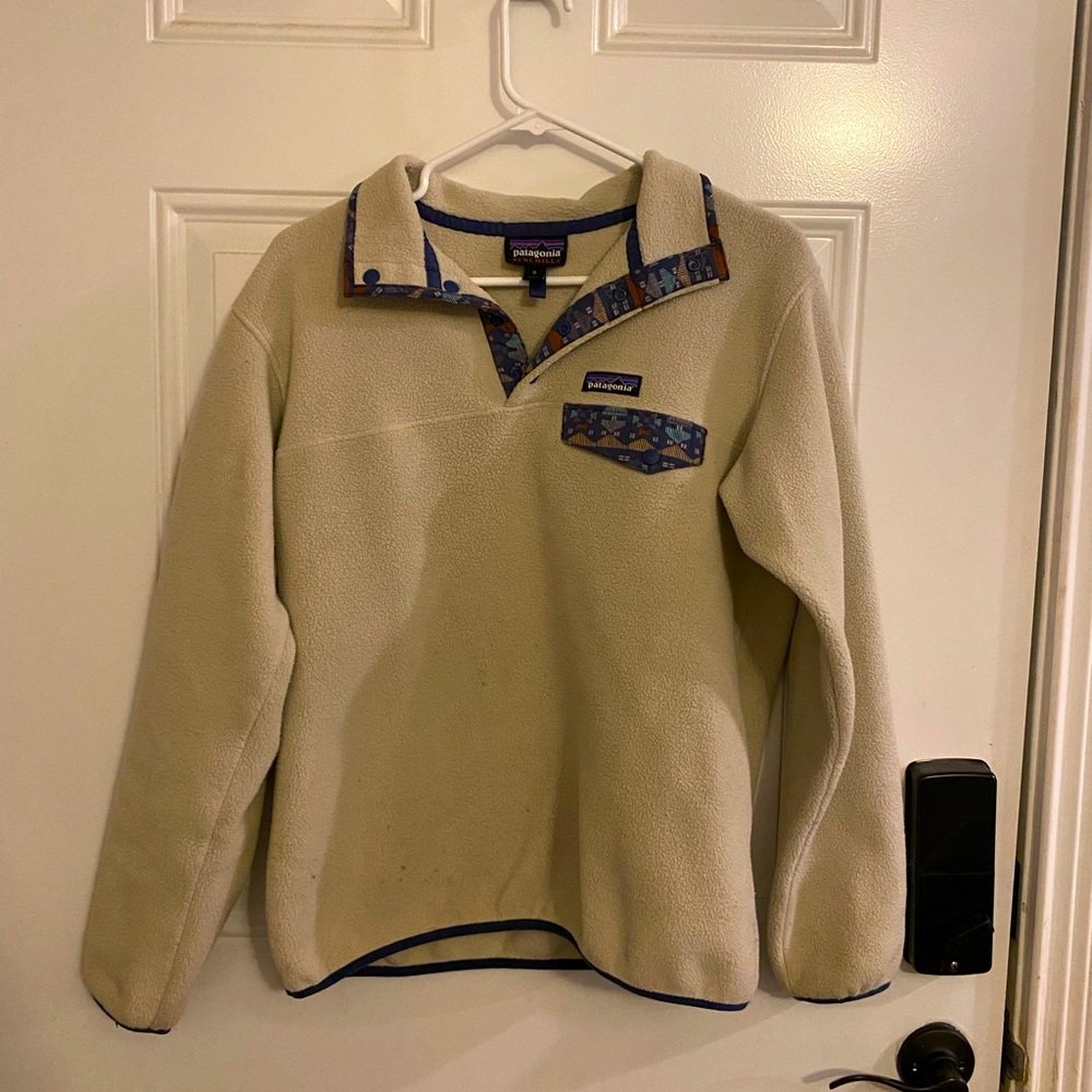 Men’s Medium Tan Fleece Patagonia Pullover